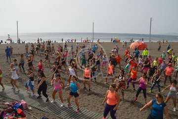 Clases magistrales de Zumba y Body Combat en Melenara (Foto TA)